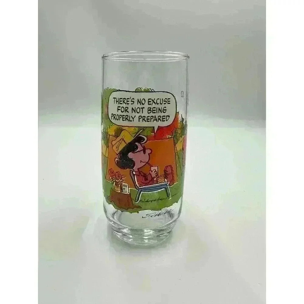 Vtg 1968 McDonalds Peanuts Glass Lucy No Excuse For Not Being Properly Prepared